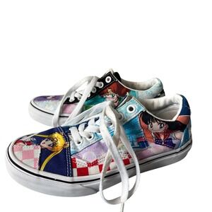 Vans Sailor Moon Old Skool Anime Sneakers Low Top Shoes White Multi 5.5‎